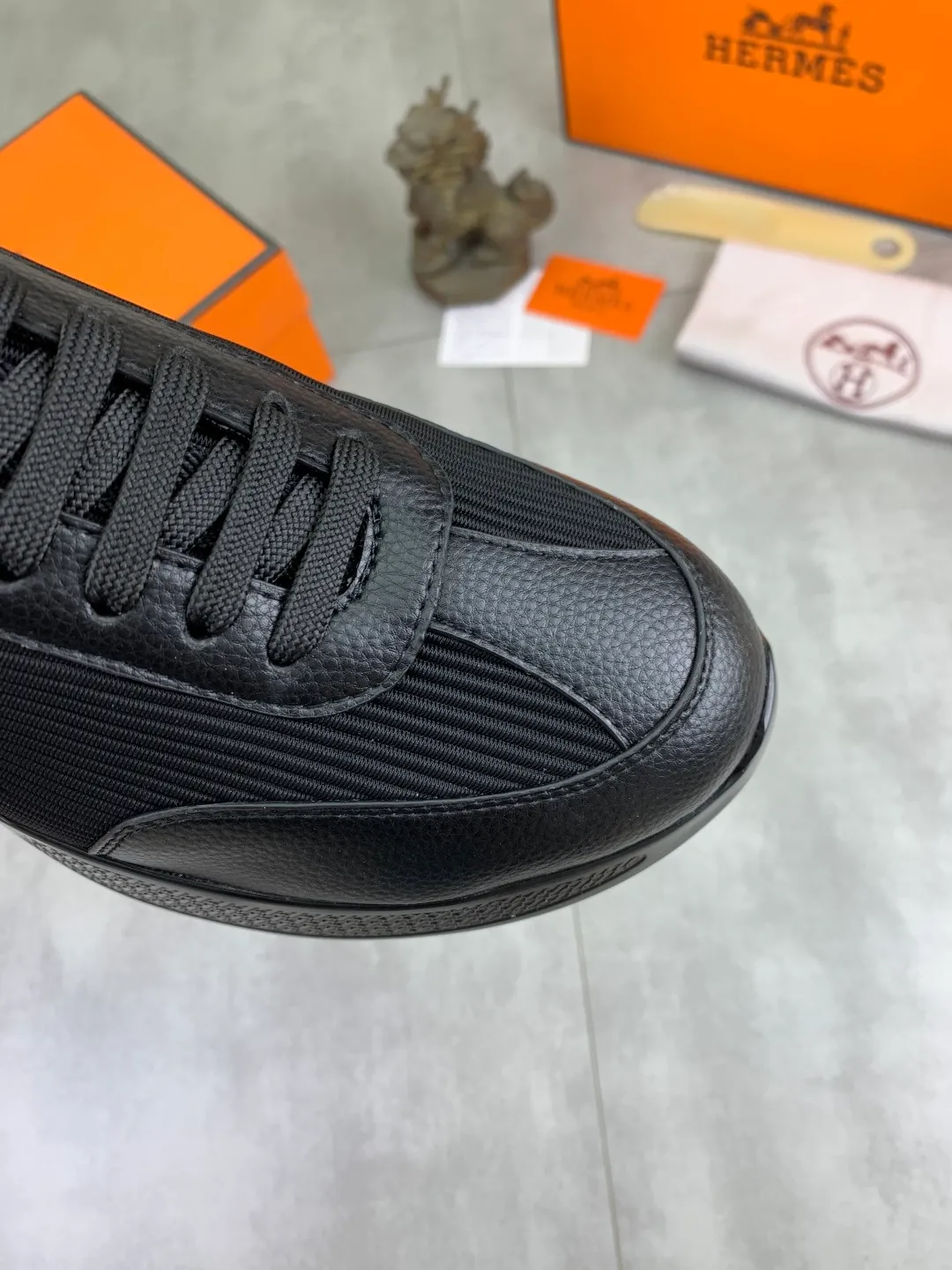 Men's men's shoes P460 new style [HERMES] Hermès - High-end quality original order - Upper: 🔝Nappa calfskin, sewn brand 'H' totem - Inner: water-dyed cowhide - Outsole: ultra-light TPU foam; molded outsole - Ultra-high quality control·Fine workmanship: highlighted (high-end·nobility·grade) -Size: 38-44 (45 can be customized)·